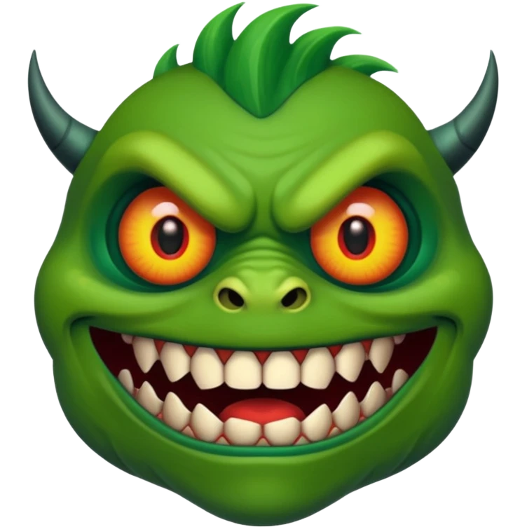Monster with scary eyes emoji