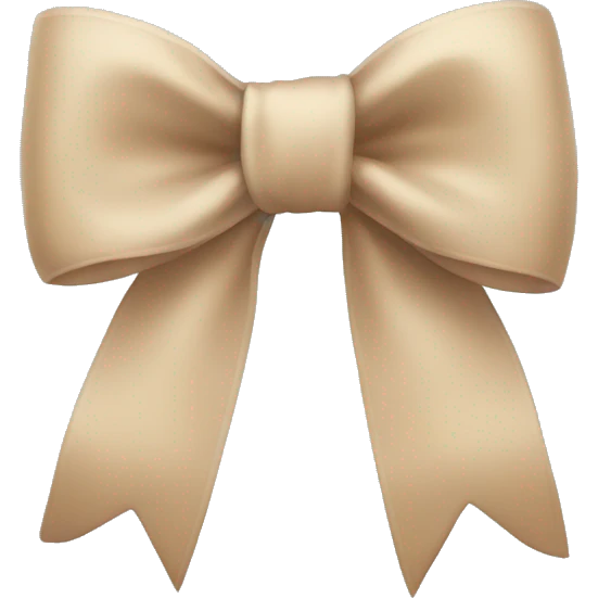Beige bow emoji