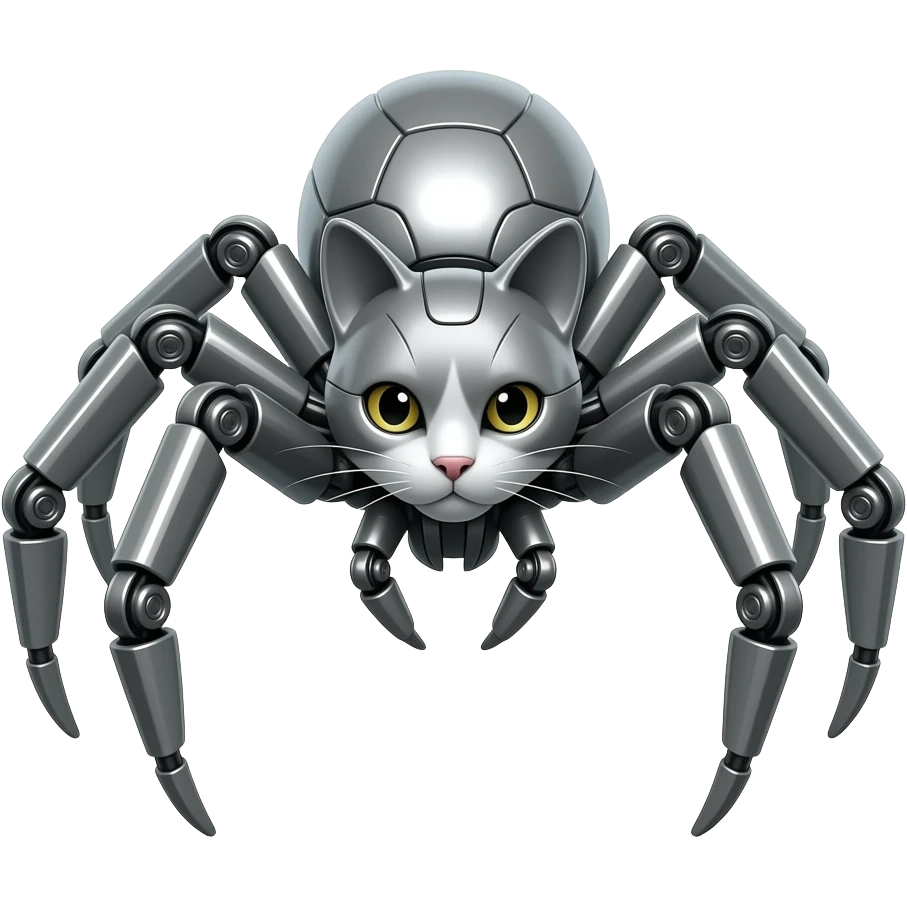 Robot cat spider hybrid emoji