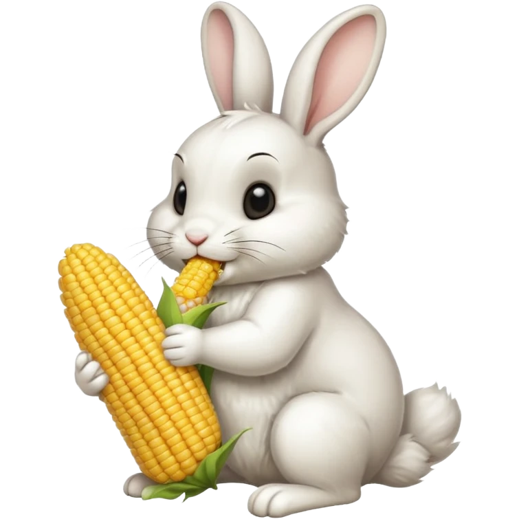 rabbit eating corn emoji