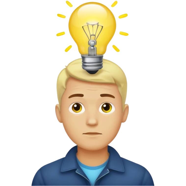 ligth man had an idea emoji