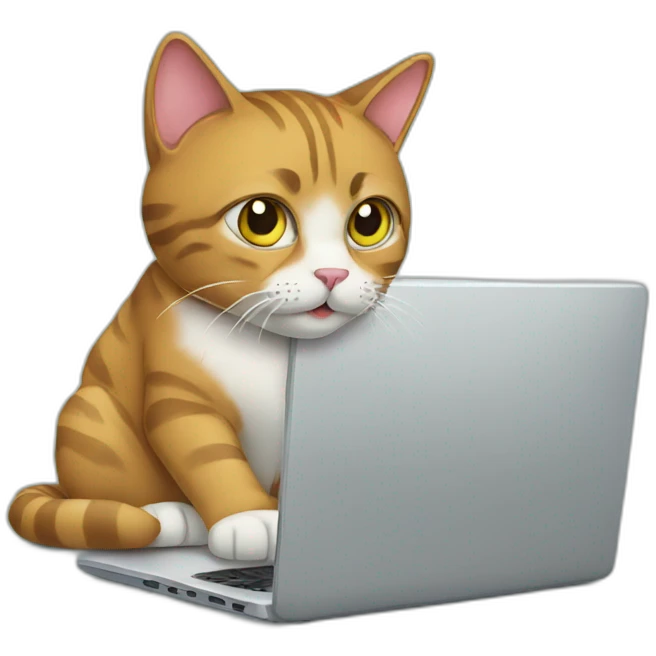 Cat with laptop emoji