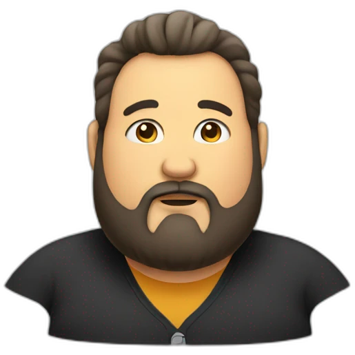 Fat man with a beard emoji