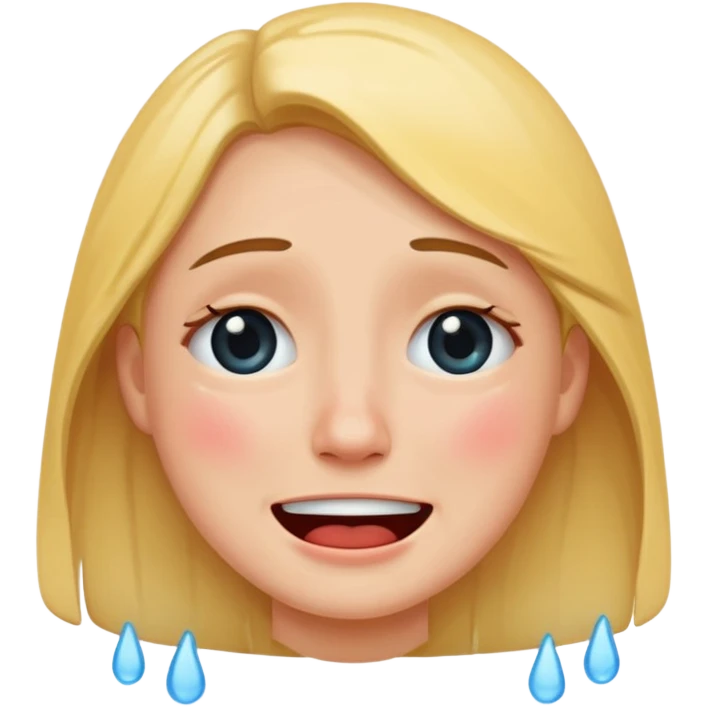 Crying but smiling emoji