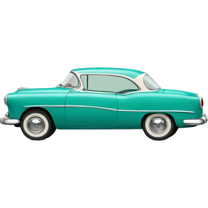 Teal 1950s car emoji