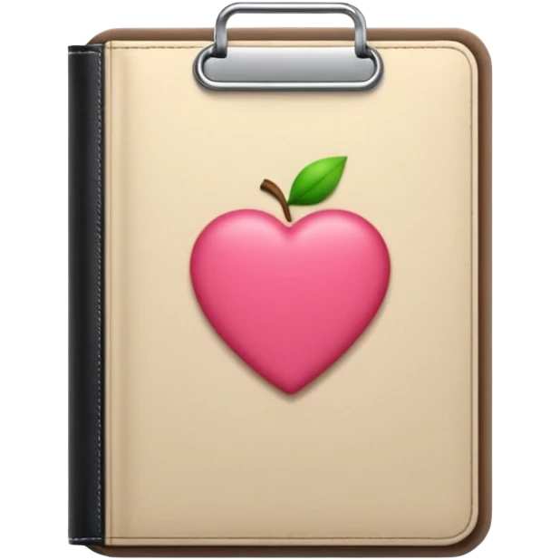  Розовый блокнот с черной ручкой  emoji