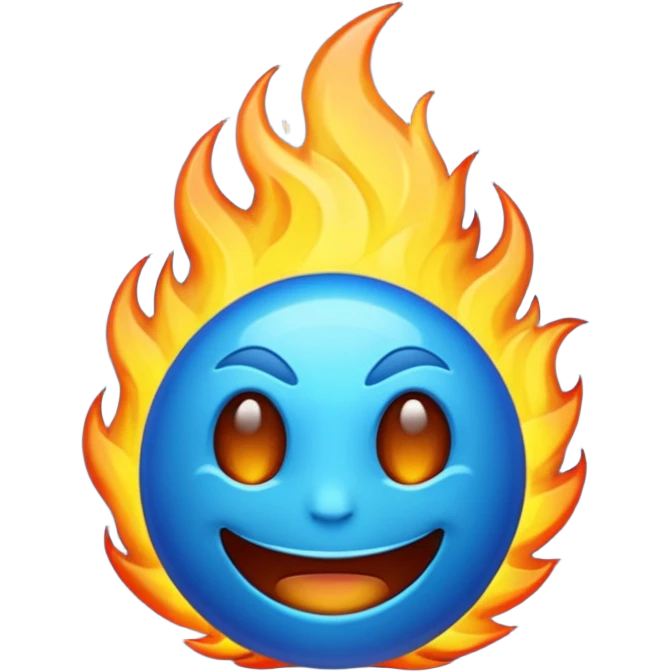 Emoji de fuego azul emoji