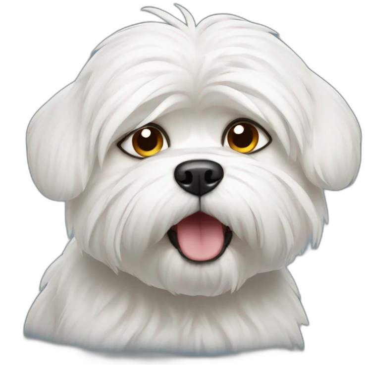 Maltese dog angry emoji