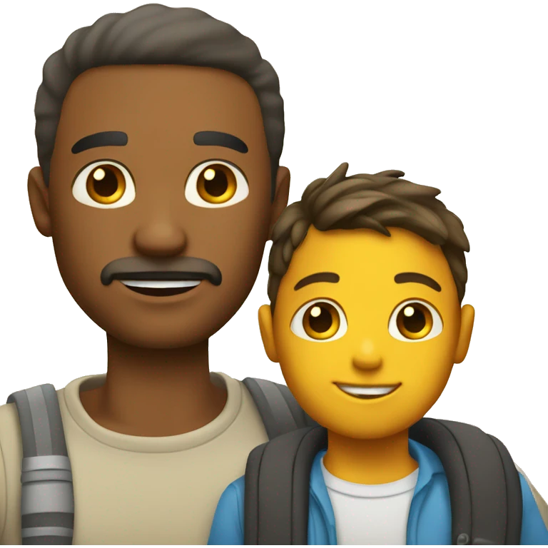 dad with kid emoji yello skin emoji