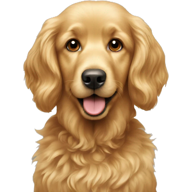 golden retriever and poodle emoji