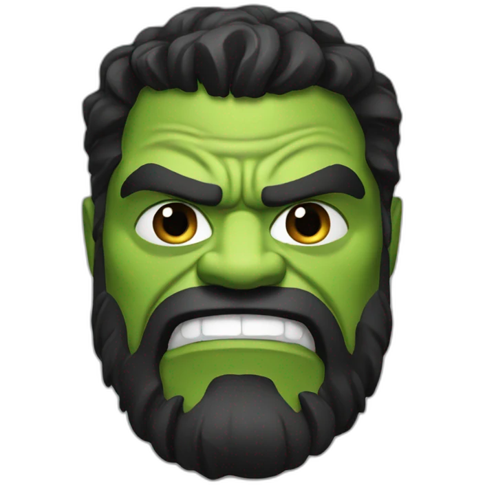 hulk with black beard emoji