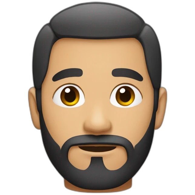Short hairedAsian Latino with beard emoji