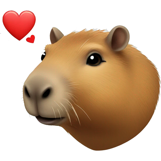 capybara with heart emoji