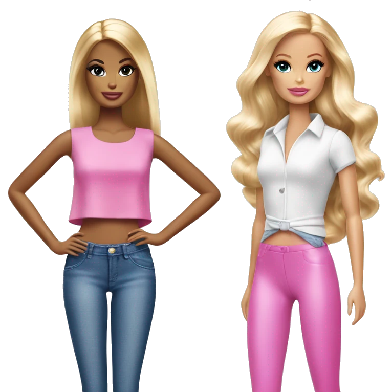 Blonde Barbie with model fashion  emoji