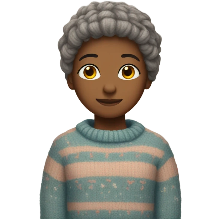 JO wearing a sweater emoji