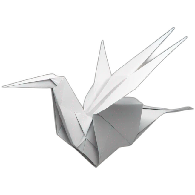 cigogne origami dans le ciel emoji