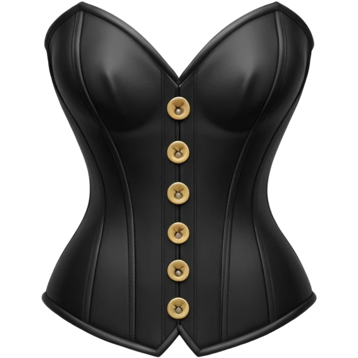 corset black leather with ysl-shaped buttons emoji