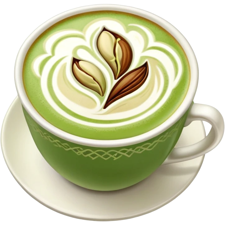 pistachio Latte art emoji