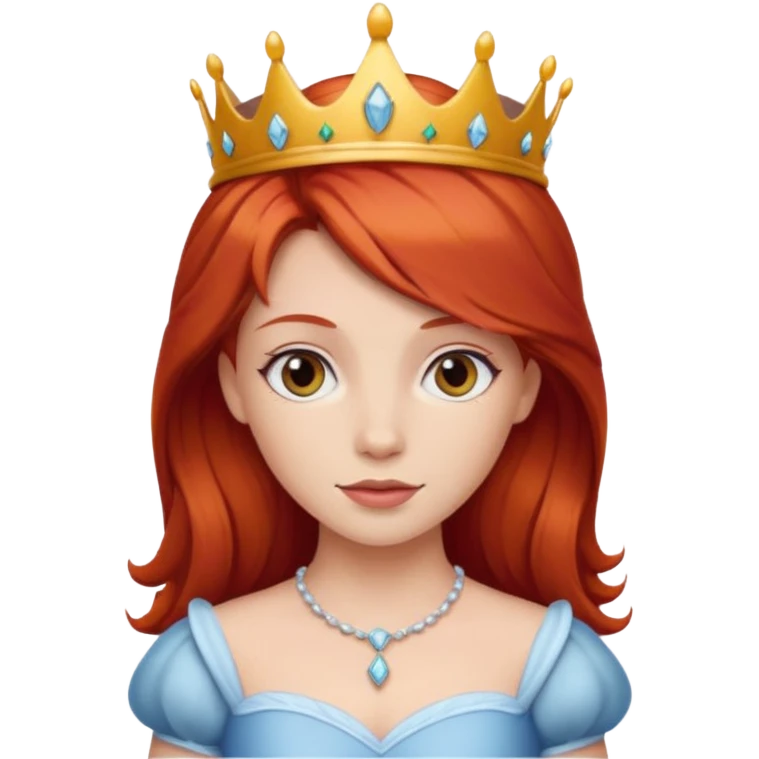Princess iPhone emoji but red haired emoji