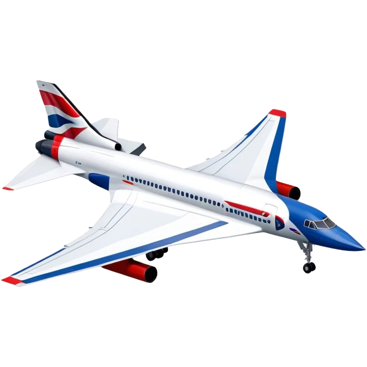 Concorde - British Airways (Model Year: 2020) (Iconic colour: White with blue and red) emoji