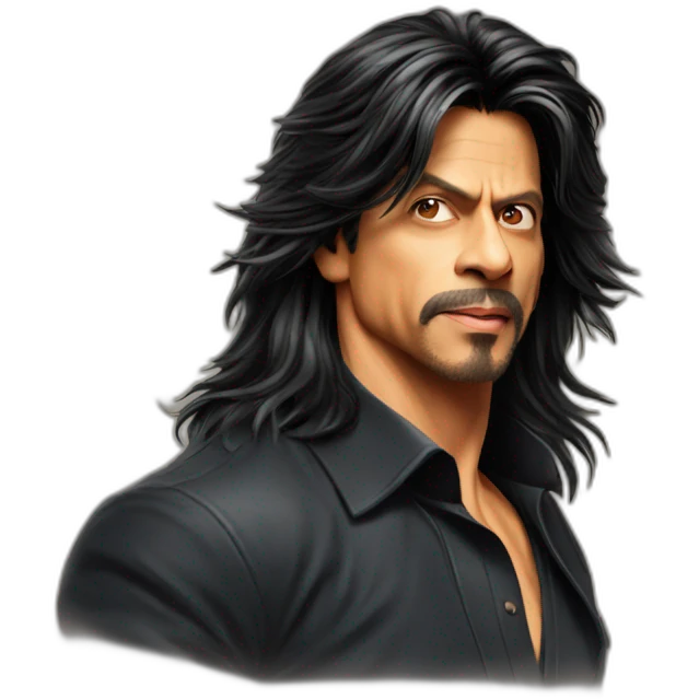 shahrukh khan long hairs emoji