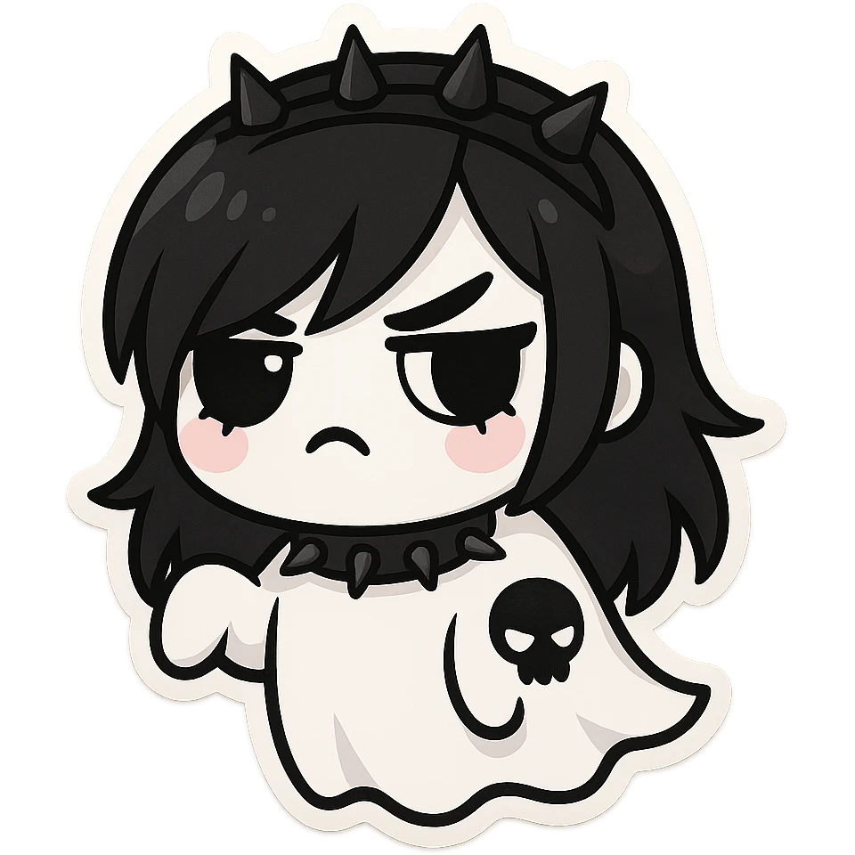 Goth white object emoji
