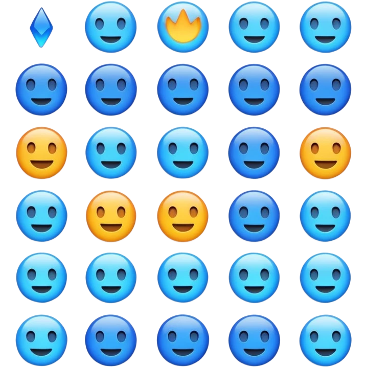 Blue emoji