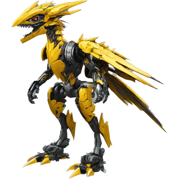 futuristic spiky raptor-dragon-Bionicle-mecha full body emoji