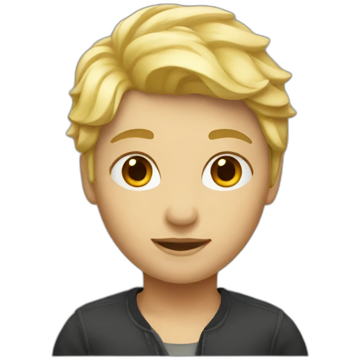 short blond hair developer emoji
