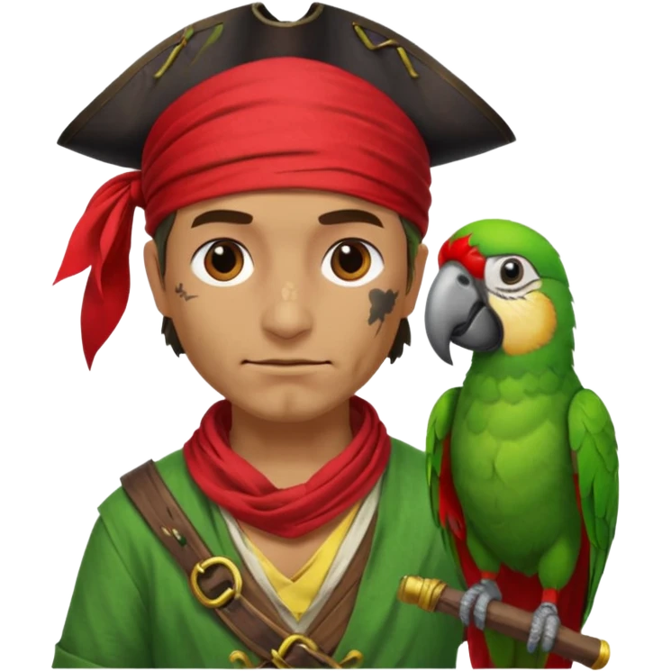 pirate and parrot emoji