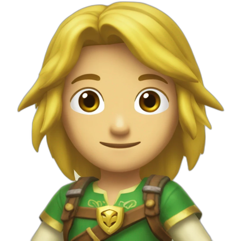 Zelda buvant une bière emoji