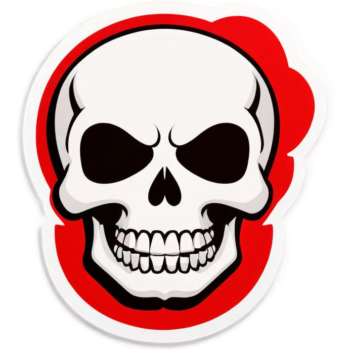 Skull winking emoji