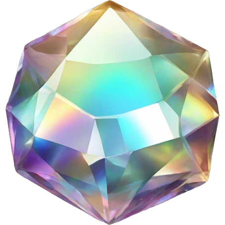 56-carat iridescent diamond crystal cluster emoji