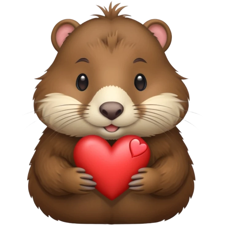 nutria con corazon para copiar y pegar en chat emoji