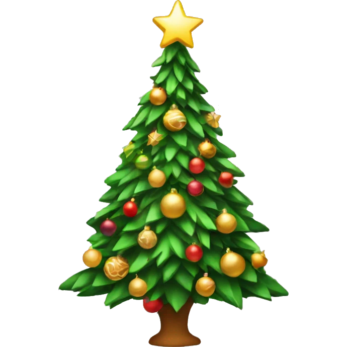 Elaborate Christmas tree emoji