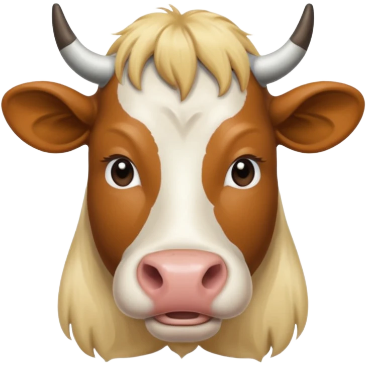 cow with long blonde hair emoji