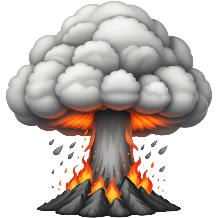 mushroom cloud / volcanic erruption emoji