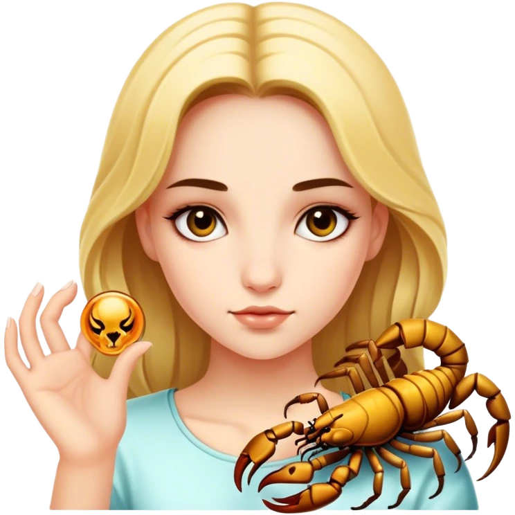 Scorpion horoscope girl emoji