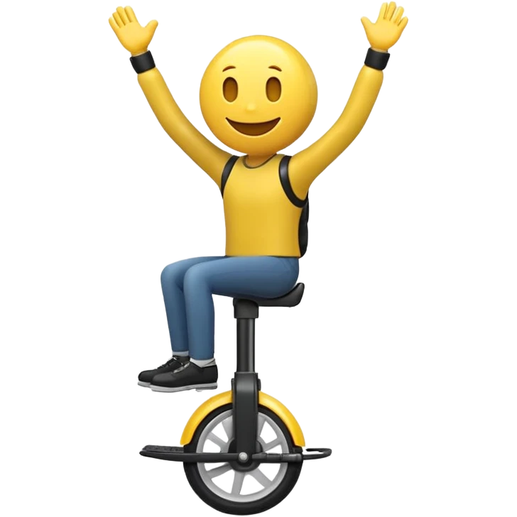 create an animated emoji for slack with a resolution of 128 pixel by 128 pixel of an emoji smiley riding an Electric Unicycle emoji