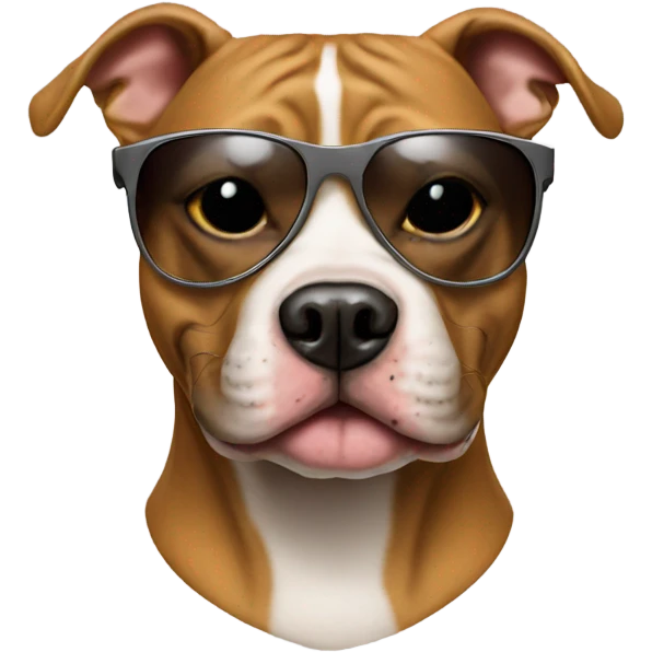 Pittbull wearing sunglasses  emoji