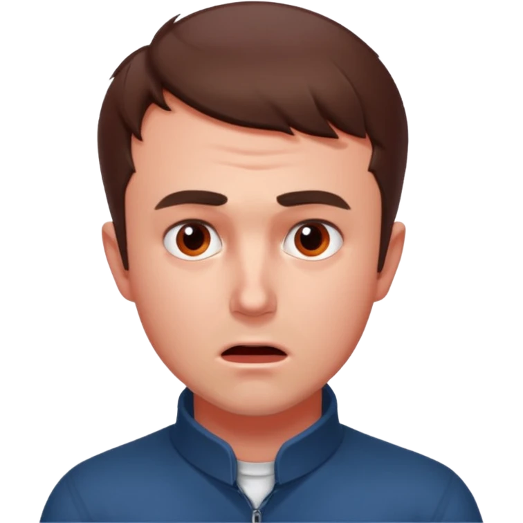 Charlie kirk with red speck on neck and scared expression on face emoji