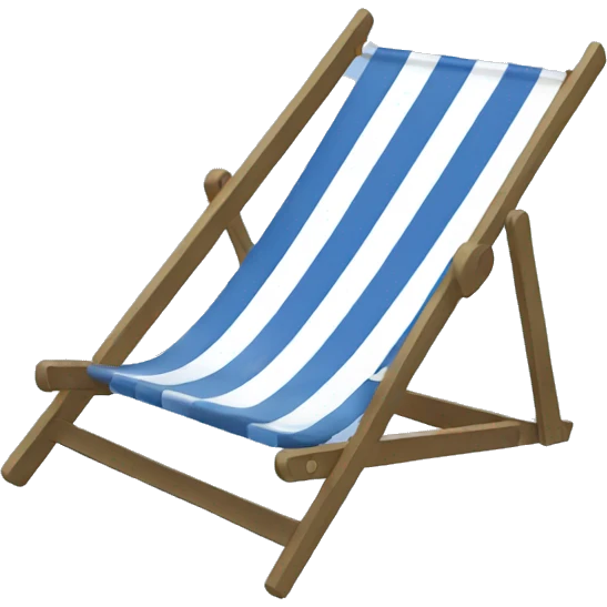 deck chair blue and white stripe emoji