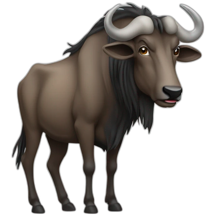 wildebeest clipart emoji