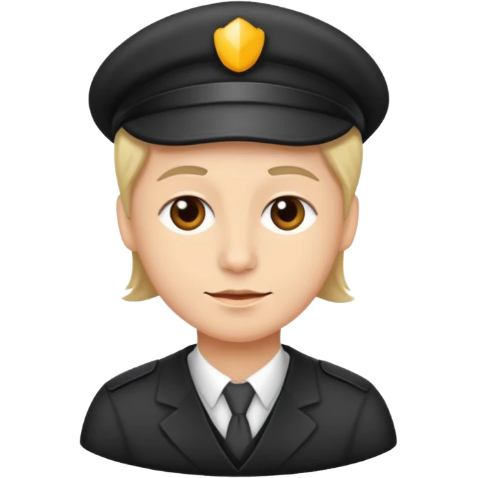 Stage manager no hat emoji