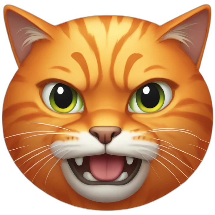 Angry orange cat emoji