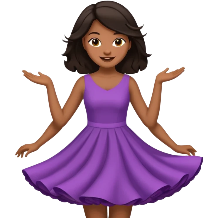 Dark hair women twirling emoji