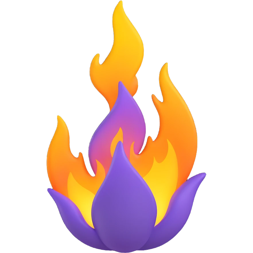 purple flame emoji