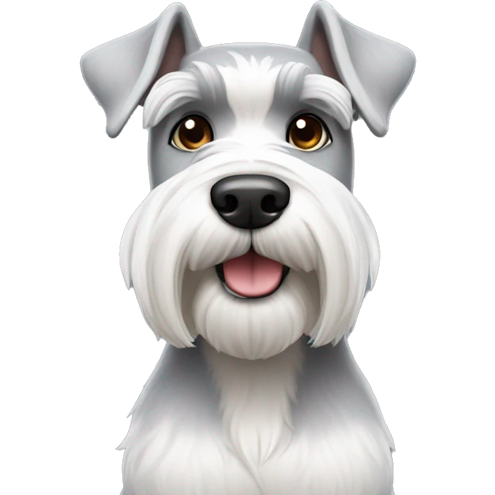 One big Gray and one small white Schnauzer emoji