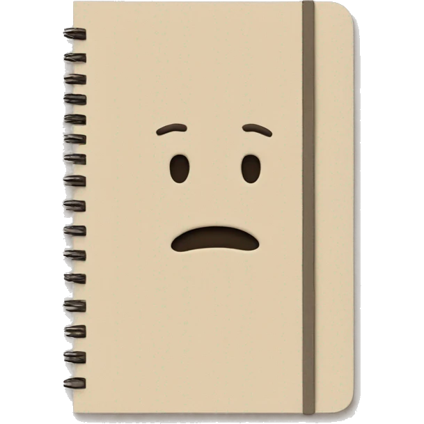 notebook, Moleskin, Sand color emoji