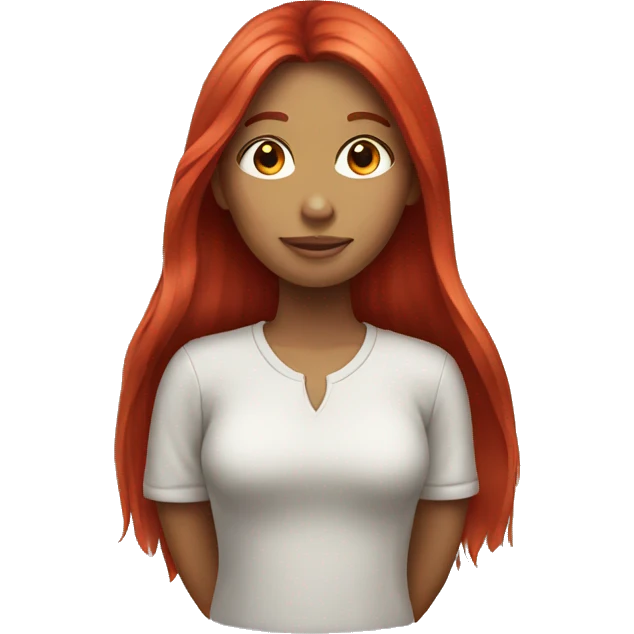 Red long hair girl emoji